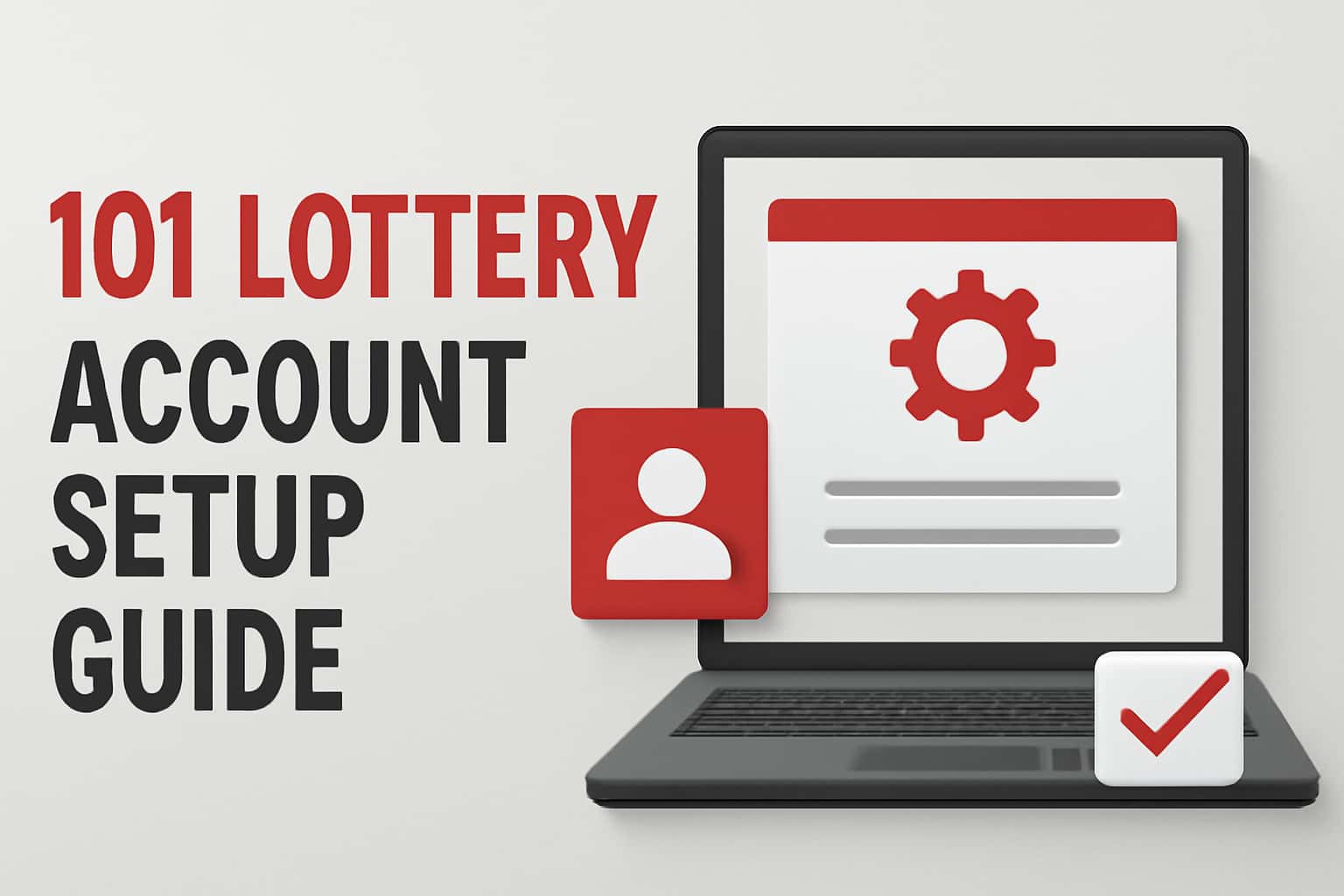 An informative scene depicting the process of setting up a 101 Lottery account.