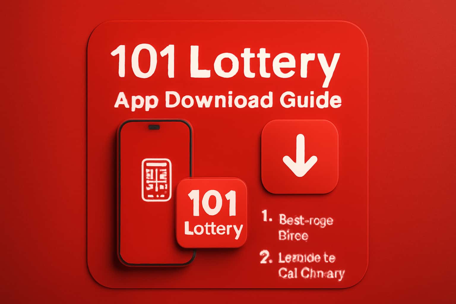 An informational image depicting the 101 Lottery App Download Guide with a modern design.