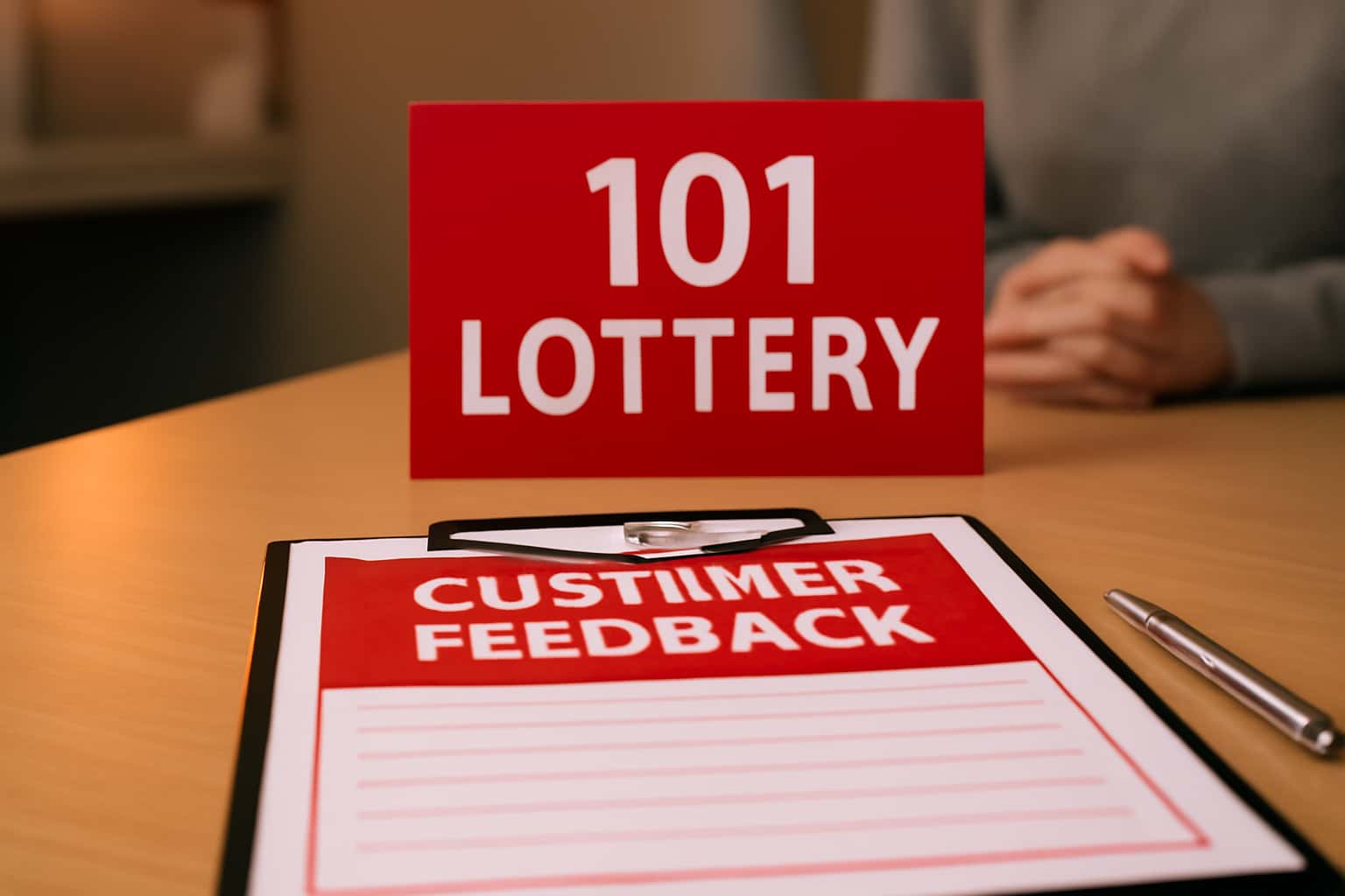 A high-tech overview of customer feedback for 101 Lottery.