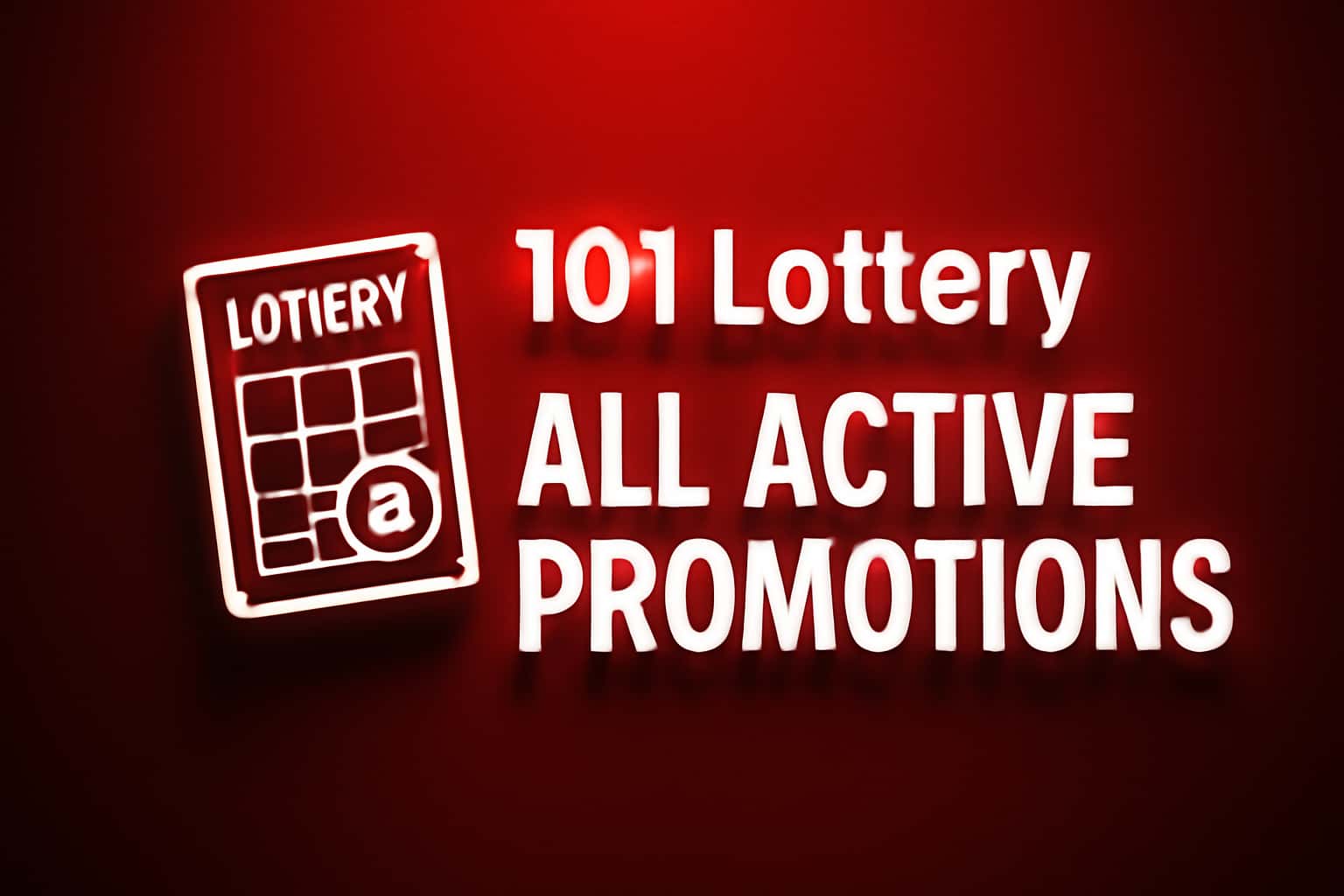 An informative visual representation of the active promotions in 101 Lottery.
