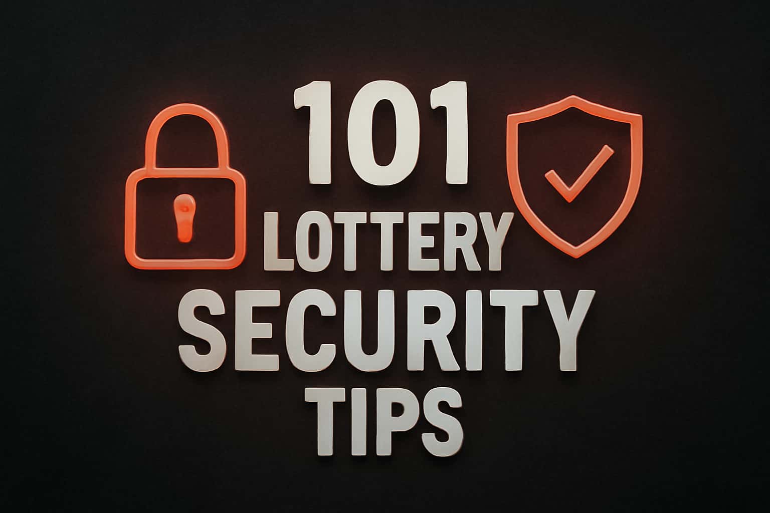 An educational visual representation illustrating 101 Lottery Security Tips in a safe online environment.