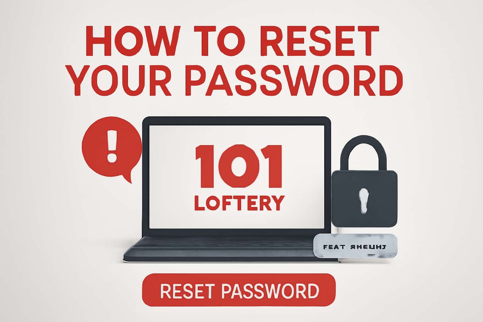 Visual instruction for resetting 101 Lottery password.