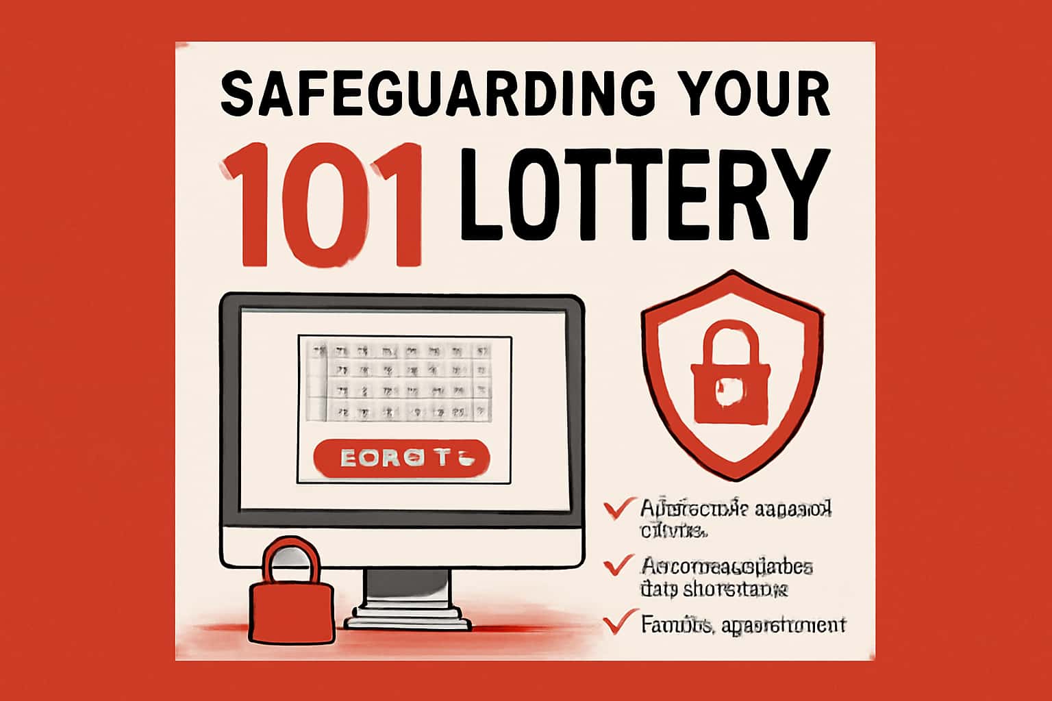 An informative visual representation related to securing your 101 Lottery account, featuring the text '101 Lottery'.