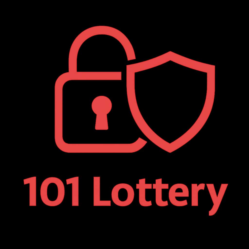 An icon symbolizing account security for 101 Lottery, with the text '101 Lottery'.